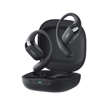 SHOKZ OpenFit 2+ Nouveaux Casques à Oreilles Libres, Dolby Audio, Crochets d’Oreille Souples, 48 Heures d’autonomie, résistance