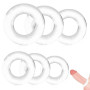 GNALIA Anneau Pénien Homme - Lot De 12 Pièces (6 Tailles) - 1.3-2.5Cm Diamètre Intérieur - Silicone Transparent - Pour Couples -