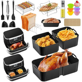 Moule Silicone Air Fryer pour Ninja Foodi FlexDrawer 10.4 L AF500EU, 24 Pièces Silicone Accessoires Air Fryer pour Friteuse, AF5