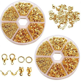 JYNXOR 1140 pcs Fermoir Bracelet, Fermoir Collier Acier Inoxydable, Fermoir Bracelet Perle, Attache Bracelet, Hook Bracelet Conn
