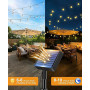 btfarm 10M Guirlande Solaire Exterieur, LED Guirlande Lumineuse Exterieure Solaire IP65 Étanche, 8 Modes Lumiere Solaire Extérie