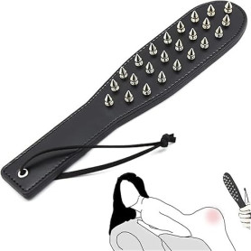 PIIKNUO Spanking Paddle Sex SM Cuir Érotique Fouet BDSM Cuir Spike Paddle Fouet Érotique Fouet Flirt Fétiche Flogger avec Rivets