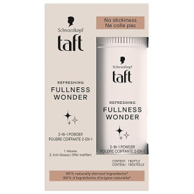 Taft - Schwarzkopf - Poudre Coiffante Cheveux - 2-En-1 - Volume - Longue Durée - Effet Matifiant - Effet Décoiffé - Ne colle pas