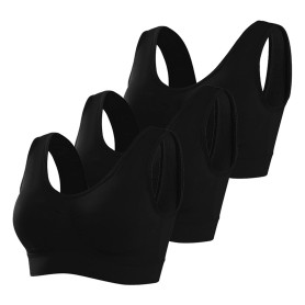 Memoryee Lot de 3 Soutiens-Gorge de Sport Femme sans Armatures Grande Taille Football Running Yoga Brassière Tenue Vêtements