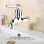 Robinet Mural pour Lavabo et Cuisine - Simple Poignée, Eau Froide - Pratique pour Lave-vaisselle, Lave-linge et Salle de Bain