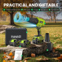 Souffleur de Feuilles sans Fil, 900 000 TR/Min, 2 Batteries, Chargeur et 2 Buses Incluses, pour Jardin, Terrasse, Voiture, Neige