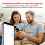 RenseCum Alarme Maison sans Fil WiFi 4G sans Abonnement, Kit Alarme Maison Connectée 24 Pièces avec Écran Tactile 4,3", Sirène 1