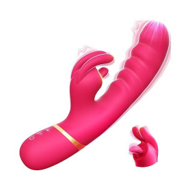Rabbit Vibromasseurs Feminin, Sextoyse Femme Clitoridienne 12 Modes de Vibration, Tige Épaisse en Silicone Gode Vibro-masseur Se