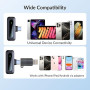 Microphone cravate sans fil pour iPhone et prise USB-C, mini micro sans fil avec réduction du bruit, écran LED et clip rotatif –