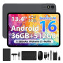 WOREGOO Tablette Android 16 de 13,4 Pouces, 4G LTE et Wi-FI 5G, Tablet Octa-Core, 36Go RAM+512Go ROM (1To TF), Affichage 2000x12