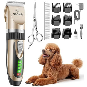 oneisall Tondeuse pour Chien et Pattes de Chien professionnelles, Tondeuses Chiot Multifonction Sans Fil, Tondeuse Poils Longs E