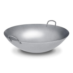 Craft Wok Wok extra large de 53,3 cm en acier carbone martelé à la main (fond rond) / 731W194X