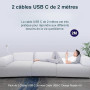 Cable USB C vers USB C [2m+2m/Lot de 2] Charge Rapide 4.0, Câble Chargeur 60W Type C,Câbles pour iPhone 17/16/15/Pro/Plus/Pro Ma