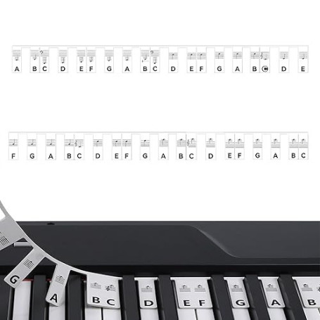 Guide Des Notes De Piano Pour l'apprentissage Des Débutants, Guide de Partitions de Piano pour Débutants Étiquettes Amovibles po