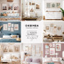 OHBIMBA® Lot de 3 Tableau Decoration Murale Affiche Décoration Chambre Maison Cousine - Poster Mural Tableaux Déco Boho Salon
