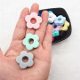 JOOTUEPO Lot de 2 mini moules en silicone avec fleurs creuses en époxy pour colliers, boucles d'oreilles, bijoux en résine, port