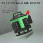 Niveau Laser 360 Autonivelant, Lazer Niveaux Vert 4 x 360°, Niveau laser 4D 16 lignes Auto-nivelant, Laser Chantier, IP54 Waterp