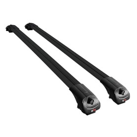 Compatible avec Renault Clio 3 Estate 2005-2012 ACE-1 Barres de Toit Railing Porte-Bagages de Voiture Noir Aluminium 2 Barres