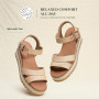 DREAM PAIRS Sandales Compensées Femme Confortables Respirantes Espadrilles Plateforme Sandales Femme Bride Cheville Réglable Cha