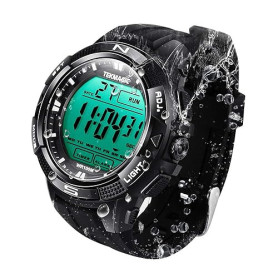 BANGLIN 10 ATM Lumineux Imperméable Plongée sous-Marine Eau Montre avec Chronomètre et Fonctions d'alarme, Soutien Double Fuseau