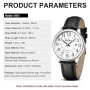 HANPOSH Montre Homme Bracelets en Cuir avec Grand Cadran numérique, faciles à Lire, Montres à Quartz étanches Montres pour Homme