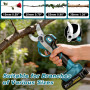 Sécateur Électrique Avec Perche, Moteur Brushless, Portée Totale 4,2 m, 2-en-1 Secateur Electrique Sans Fil avec 3 paires Lame S