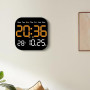 Doxiuyo Horloges Murales Numériques Température Date Semaine Affichage Horloge 12/24H Mural LED Réveil Télécommande D