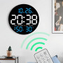 Horloge murale numérique à écran LED de 10 pouces avec réglage automatique de la luminosité et télécommande pour l'horloge mural