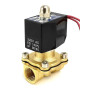 QWORK® Electrovanne 220V, 1/2''G, laiton, pour gazole eau air, DN15