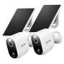 INFIYA 2K Camera Surveillance WiFi Exterieure sans Fil - Camera Exterieur sans Fil Solaire, Alerte Instantanée PIR, Vision Noctu