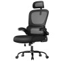 SONGMICS Chaise de Bureau, Chaise Ergonomique, avec Tissu en Maille Respirant à Double Couche, Soutien Lombaire Adaptatif, Appui