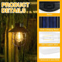 4 Pièces Lampe Solaire de Rechange avec Ampoule, 7cm Lampes Solaires de Rechange pour Lanterne Solaire Remplacement de Couvercle