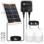 Aigostar- Ampoule solaire exterieur à suspendre 70W, câble de 11M, étanche IP65. Lampe solaire avec télécommande et cordon de tr