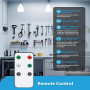 Aigostar- Ampoule solaire exterieur à suspendre 70W, câble de 11M, étanche IP65. Lampe solaire avec télécommande et cordon de tr