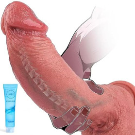 UTIMATEJOY 23 CM Gode réaliste gros et épais, gode géant réaliste avec ventouse pour une utilisation mains libres, gode anal en