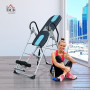 HOMCOM Table d'inversion de Musculation Pliable Ceinture de sécurité réglable Acier Coloris Argent Noir