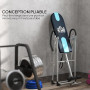 HOMCOM Table d'inversion de Musculation Pliable Ceinture de sécurité réglable Acier Coloris Argent Noir