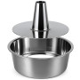 immer Moule à gâteau en acier inoxydable avec fond amovible – Moule Angel Cake, Gugelhupf et Chiffon Cake, sans revêtement PFAS,