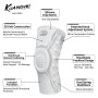 Kuangmi Genouillère de Sport Ajustable avec Bouton Rotatif - Soutien Articulaire pour la Rééducation, la Douleur & Activités Quo