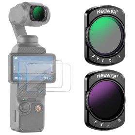 NEEWER Variable ND2-ND32&ND64-ND512 Kit à densité Neutre Compatible avec DJI Osmo Pocket 4&Pocket 3 Creator Combo: filtres à den