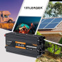 Yinleader Convertisseur 12V 220V 2000W /4000W Convertisseur de Puissance Ecran LCD 2 Prises AC pour Panneau Solaire Voiture VR