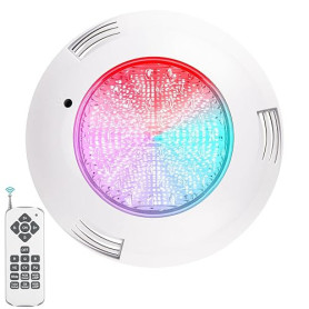 ledmo Éclairage de piscine LED RVB sous-marin, boîtier encastrable PAR56 38 W (remplace les ampoules halogènes de 300 W), étanch