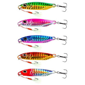 Leurres de Pêche Coulants, WASAGA 5pcs 30g/40g/50g Appâts de Poisson Spinner de Mer en Métal Dur en Eau Salée ou en Eau Douce po