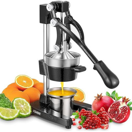Presse Agrumes Manuel FOHERE, Presse Citron en Fonte, Presse Agrumes Commercial à Main pour Orange, Citron, Grenade, Pamplemouss