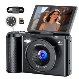 Appareil Photo Numérique 4K Digital: 56MP Appareils Numérique avec molette de Mode Écran Rabattable 180° - Camera pour Vlog avec