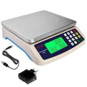 Balance Commerciale Poids-Prix 40kg / 1g, Balance de Marché Professionnelle avec Fonction Comptage, Idéale pour Cuisine de Resta