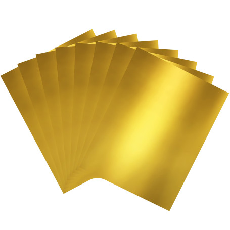 Belle Vous Papier Cartonné Doré A4 (Lot de 60) - 29,7 x 21 cm - Papier Metalisé/Carton Dore de 250 g/m² pour Invitations de Mari