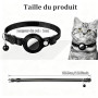 Collier GPS Chat, Collier Traceur GPS pour Chat et Chien, Localisation en sans Abonnement, Compatible iOS/Android/HarmonyOS, Ipx