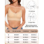 Kiiwah Soutien Gorge Dos Nu Invisible, Soutien Gorge sans Armature en Soie Glacée Douce, Soutien-Gorge à Bretelles Convertible A