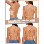 Kiiwah Soutien Gorge Dos Nu Invisible, Soutien Gorge sans Armature en Soie Glacée Douce, Soutien-Gorge à Bretelles Convertible A